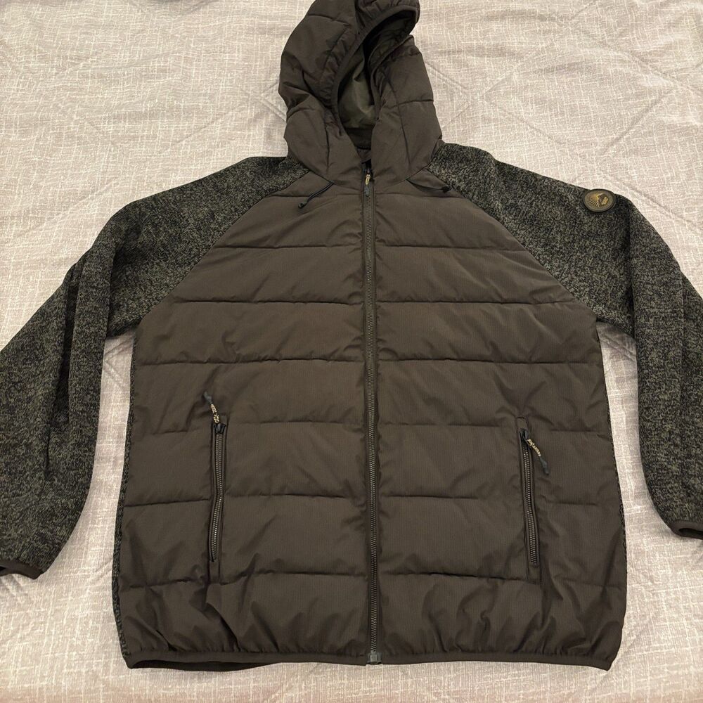 Great Adventure Outdoor Edition Men's XL Hybrid Puffer Sweater Fleece Jacket